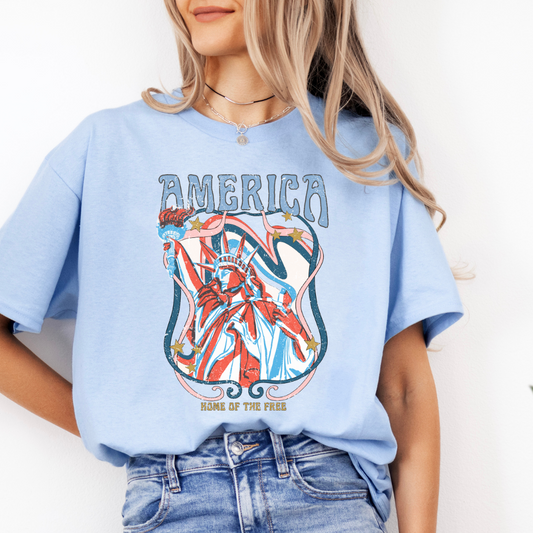 AMERICA HOME OF THE FREE GRAPHIC TEE