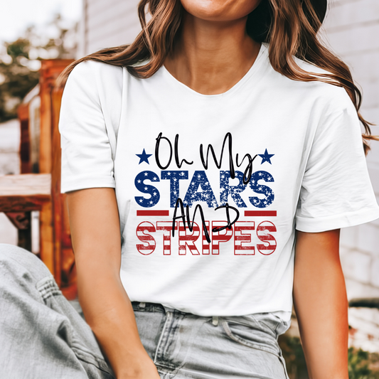 OH MY STARS & STRIPES GRAPHIC TEE