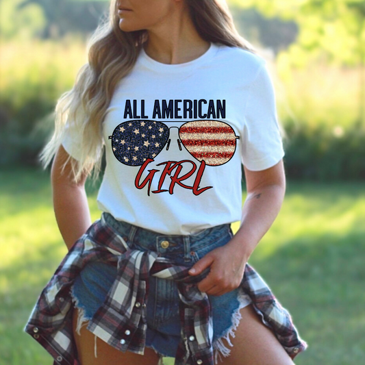 ALL AMERICAN GIRL GRAPHIC TEE