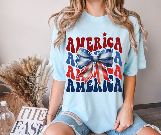 AMERICA BOW GRAPHIC TEE