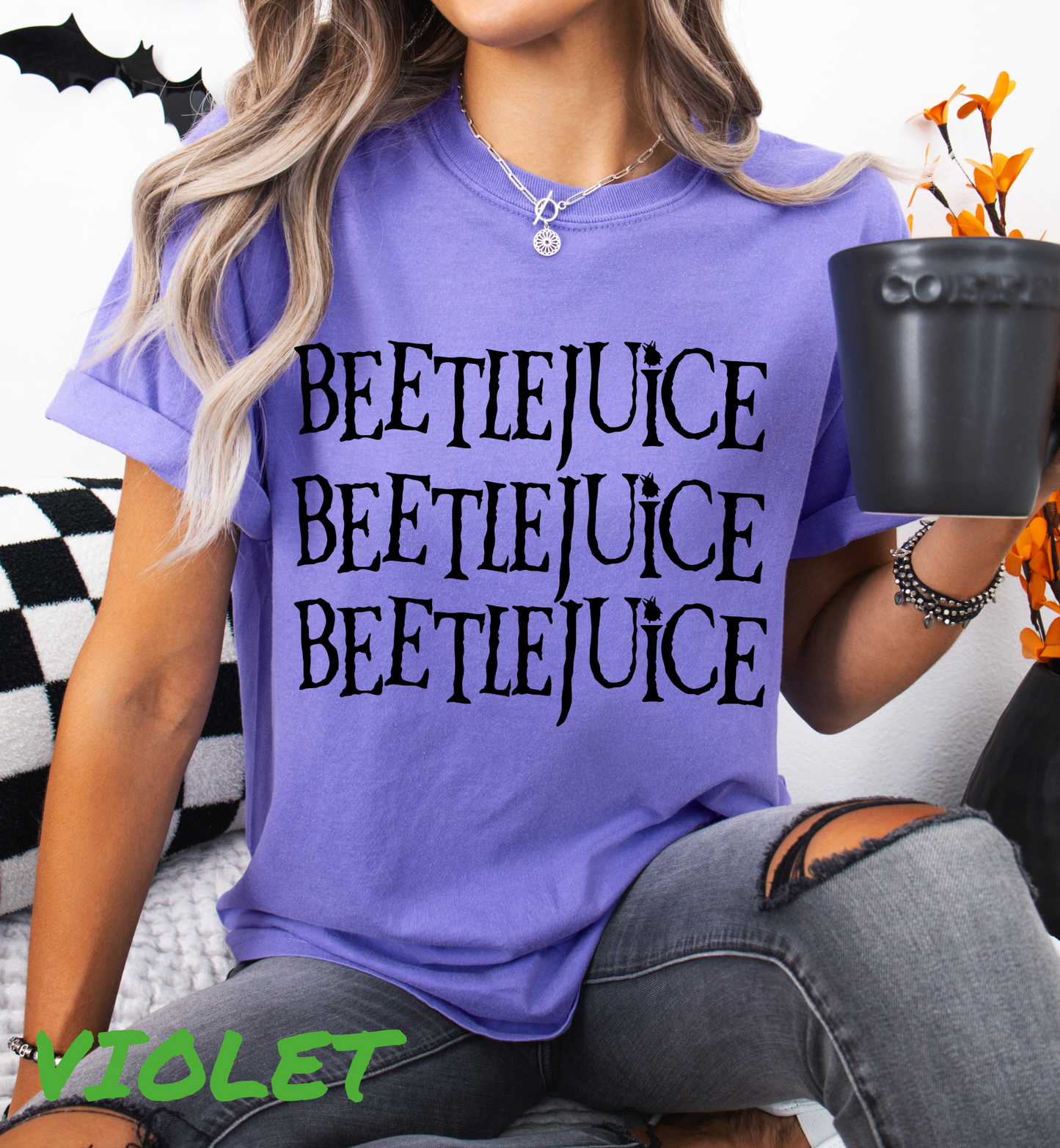 BEETLEJUICE STACKED GRAPHIC TEE