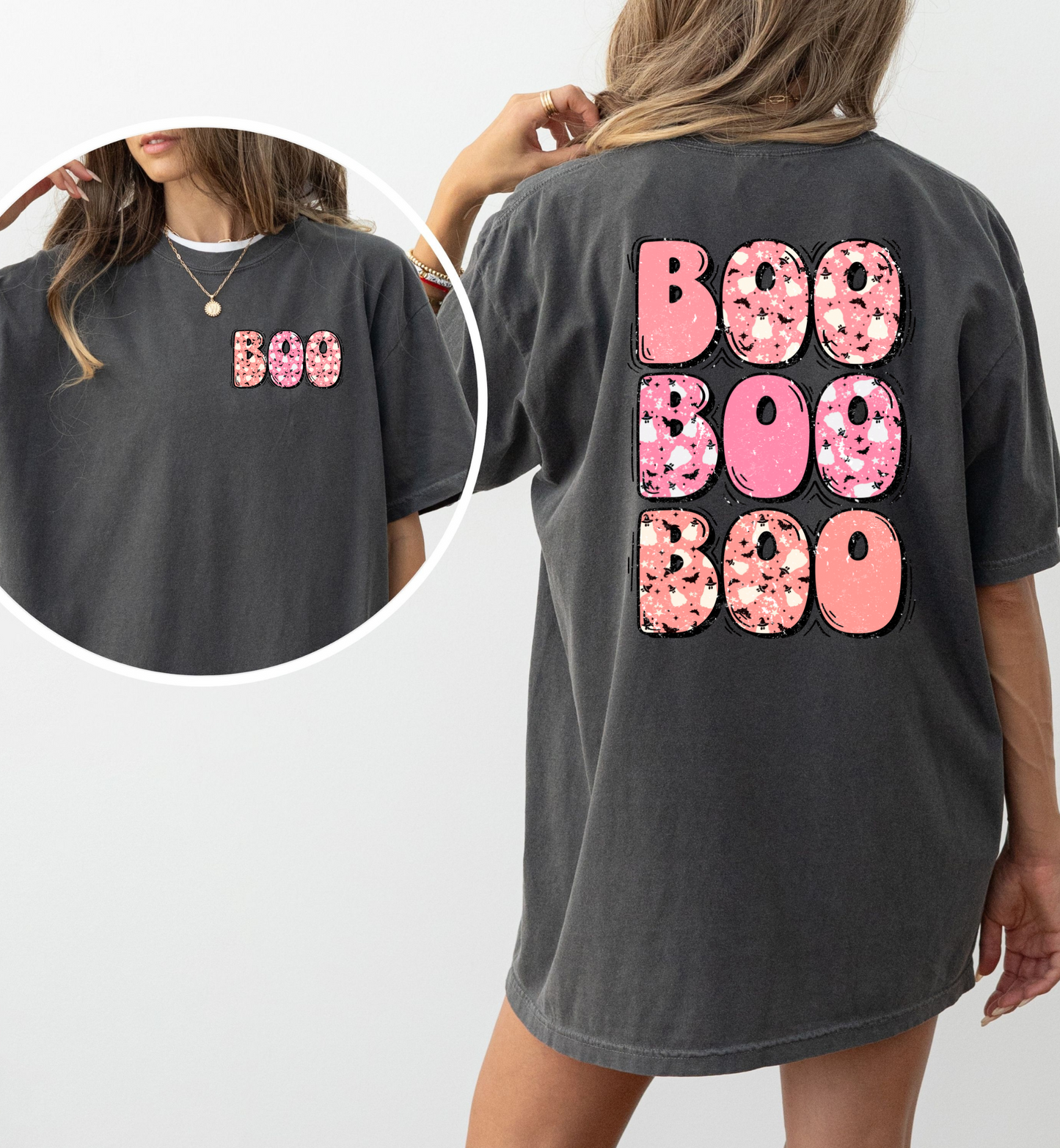 BOO STACKED GRAPHIC TEE