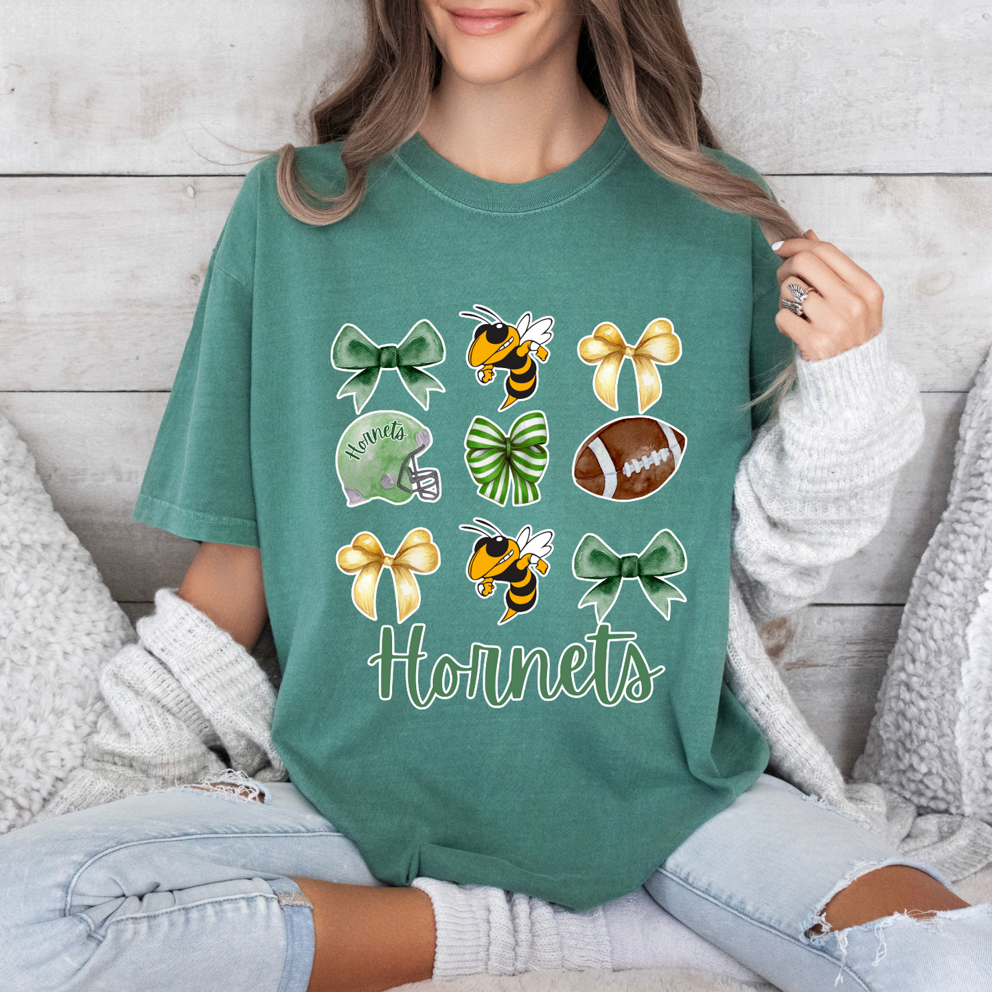 HORNETS FOOTBALL COQUETTE TEE