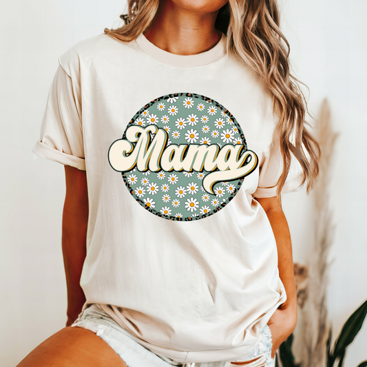 MAMA FLORAL DAISY GRAPHIC TEE