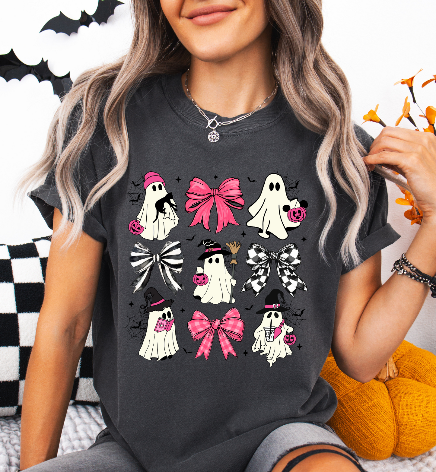 PINK GHOST COQUETTE GRAPHIC TEE