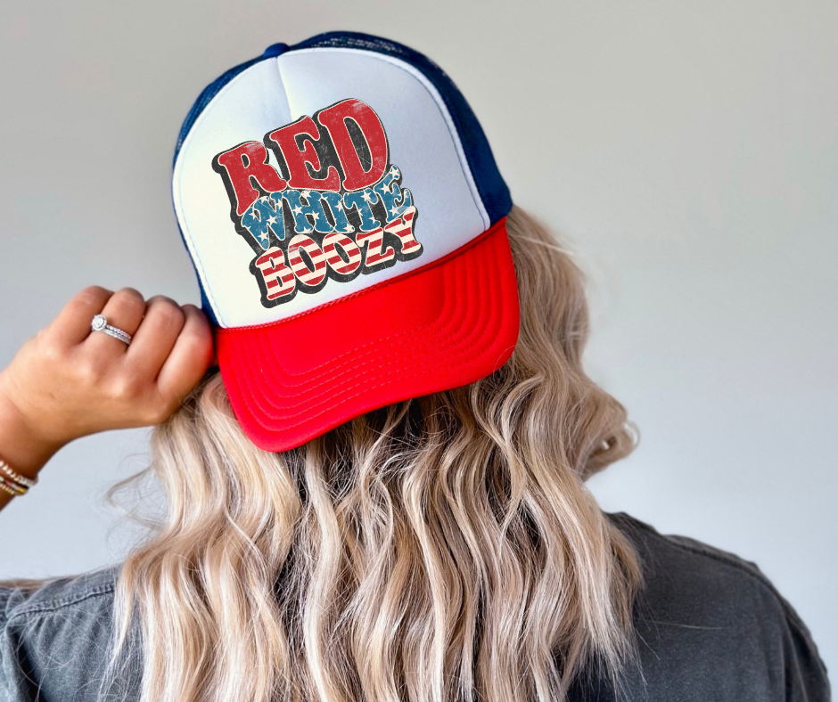 RED WHITE & BOOZY HAT