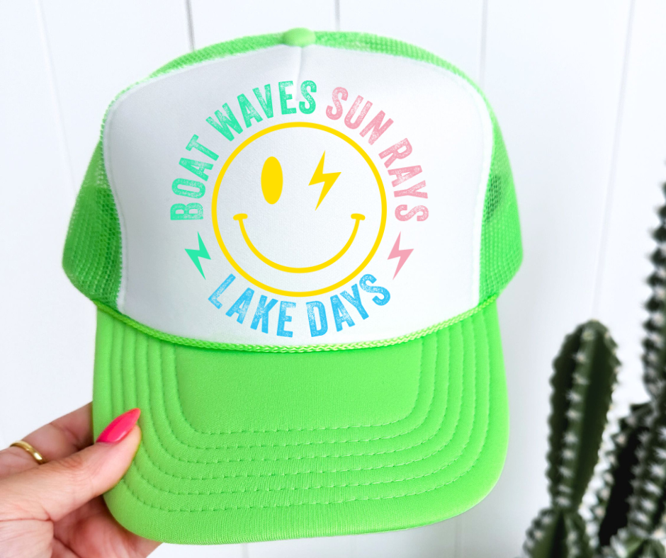 BOAT WAVES, SUN RAYS, LAKE/RIVER DAYS HAT