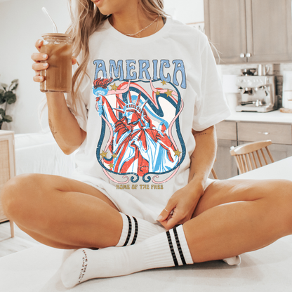 AMERICA HOME OF THE FREE GRAPHIC TEE