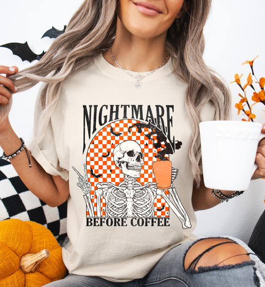 NIGHTMARE BEFORE COFFEE GRAPHIC TEE