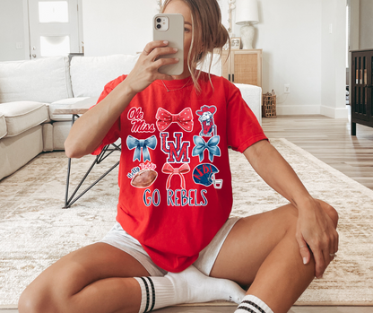 OLE MISS COQUETTE GRAPHIC TEE