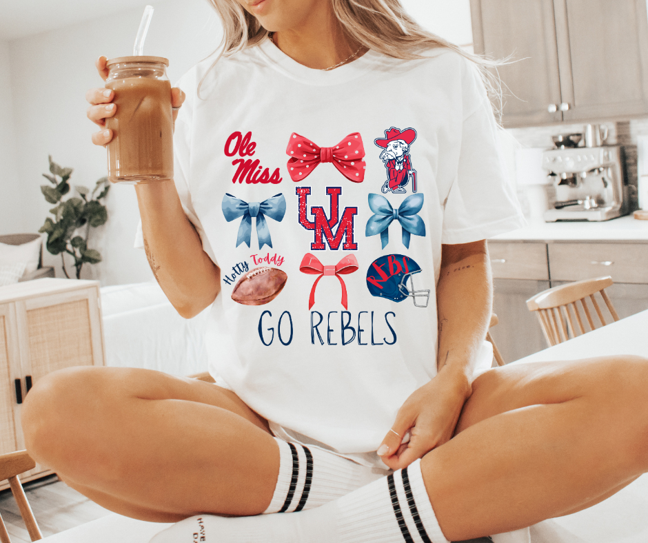 OLE MISS COQUETTE GRAPHIC TEE