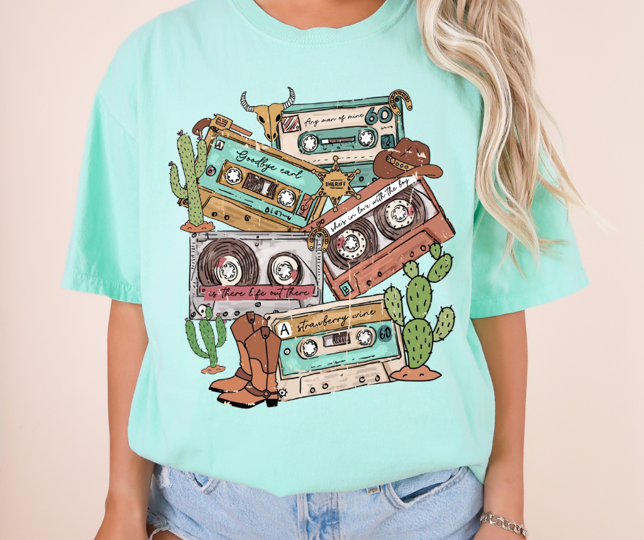 90'S COUNTRY CASSETTES GRAPHIC TEES