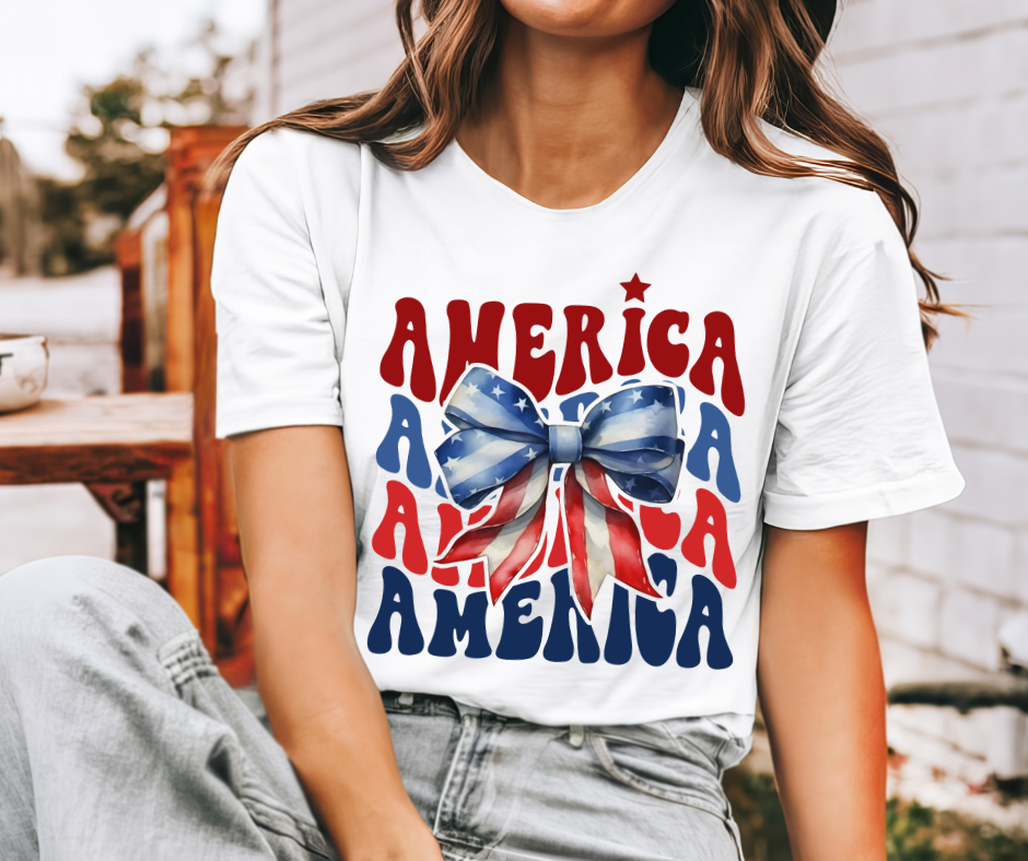 AMERICA BOW GRAPHIC TEE