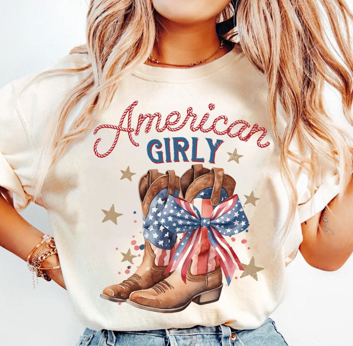 AMERICAN GIRLY BOOTS GRAPHIC TEE