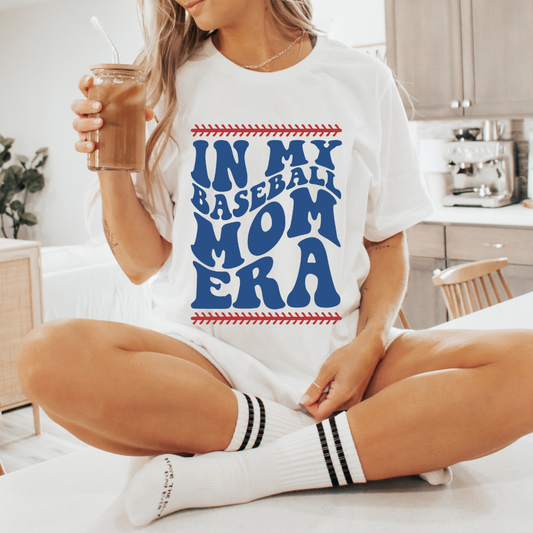 BASEBALL MOM ERA STITCHES GRAPHIC TEE