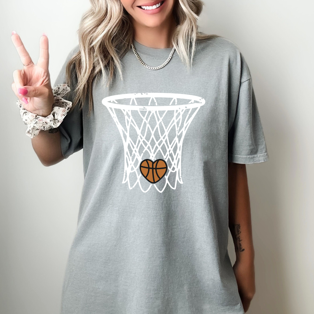 BASKETBALL HOOP GRAPHIC TEE