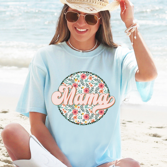 MAMA FLORAL GRAPHIC TEE