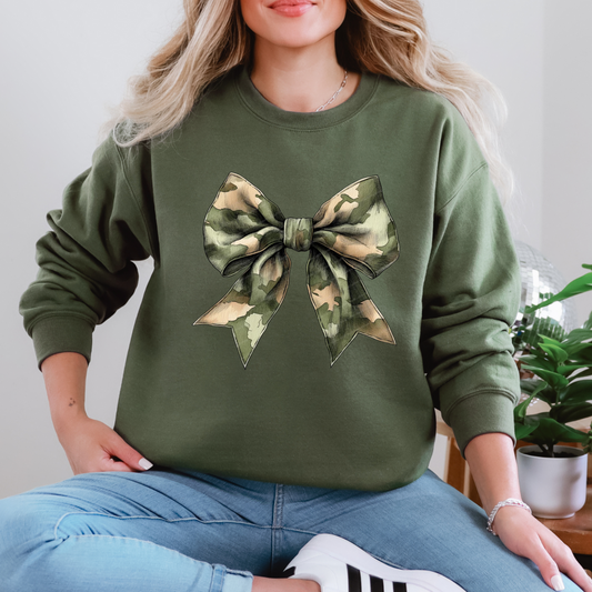 CAMO BOW SWEATSHIRT/HOODIE