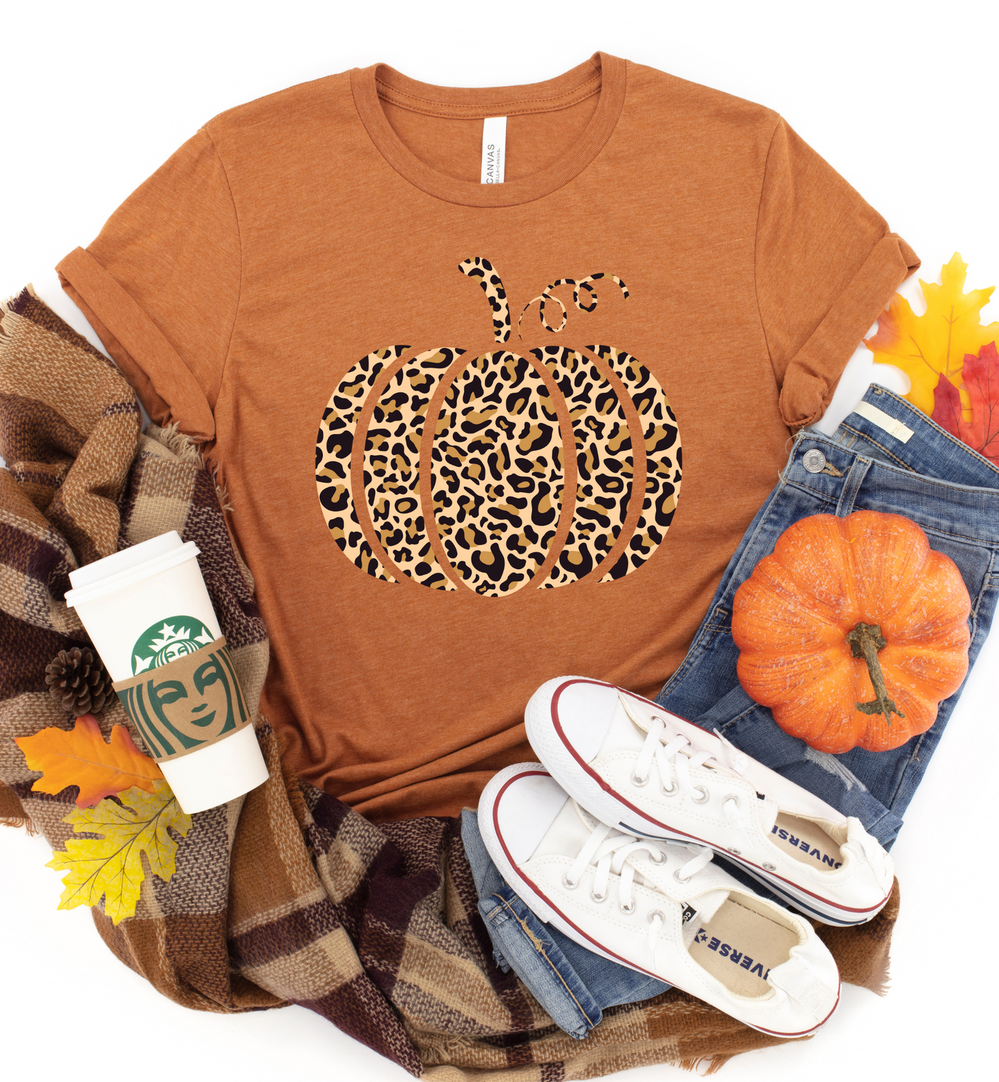 CHEETAH PUMPKIN GRAPHIC TEE