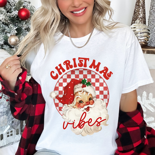 CHRISTMAS VIBES RED CHECKERED