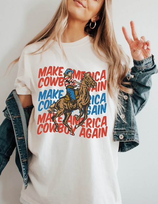 MAKE AMERICA COWBOY AGAIN GRAPHIC TEE