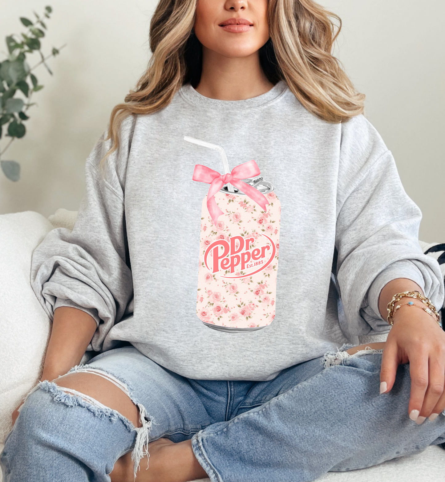 DR PEPPER FLORAL CAN SWEATSHIRT