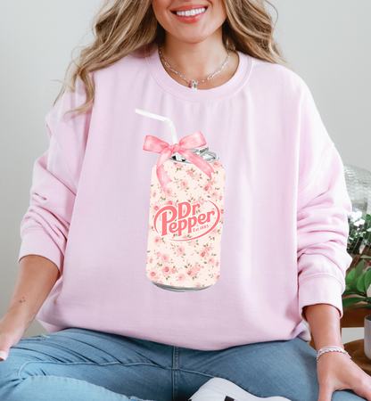 DR PEPPER FLORAL CAN SWEATSHIRT