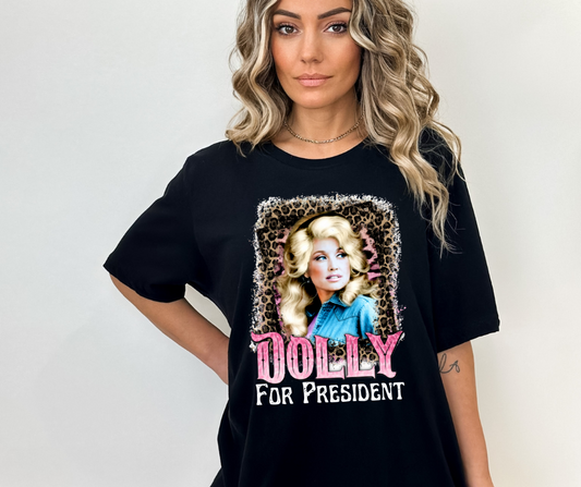 DOLLY FOR PRESIDENT GRAPHIC TEE