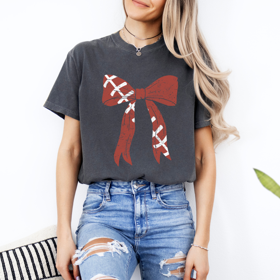 FOOTBALL BOW GRAPHIC TEE