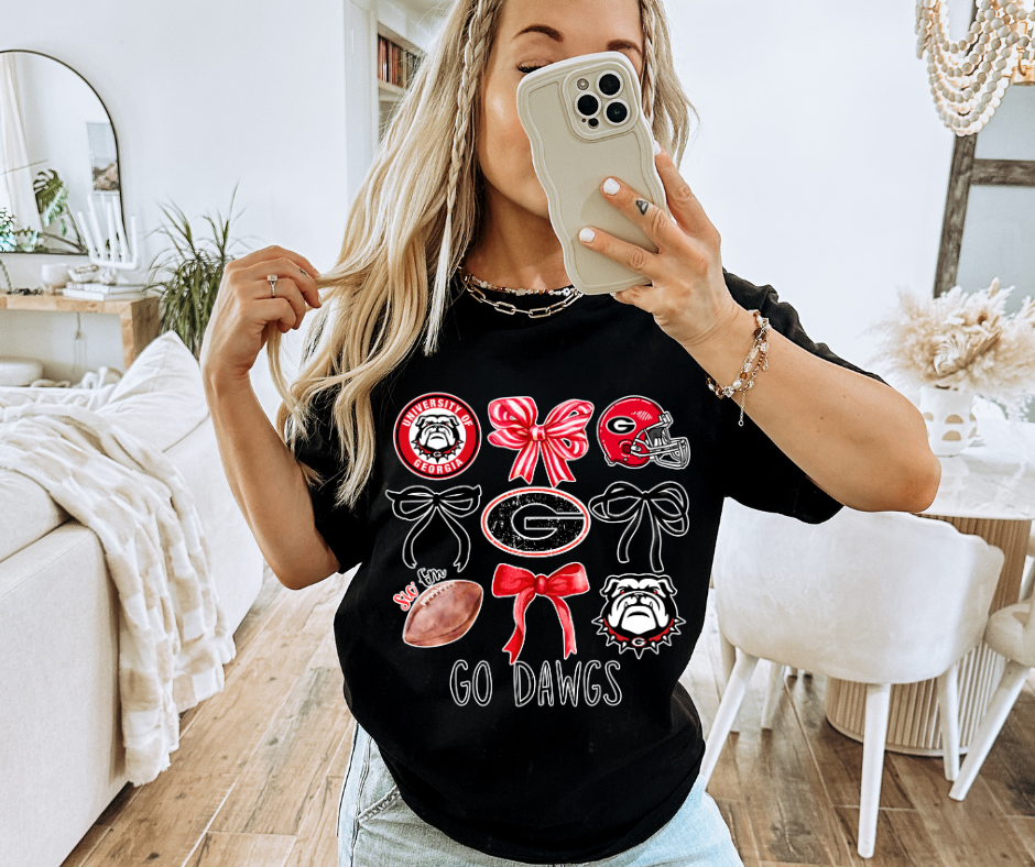 GA BULLDOGS COQUETTE GRAPHIC TEE