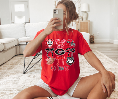 GA BULLDOGS COQUETTE GRAPHIC TEE