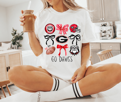 GA BULLDOGS COQUETTE GRAPHIC TEE