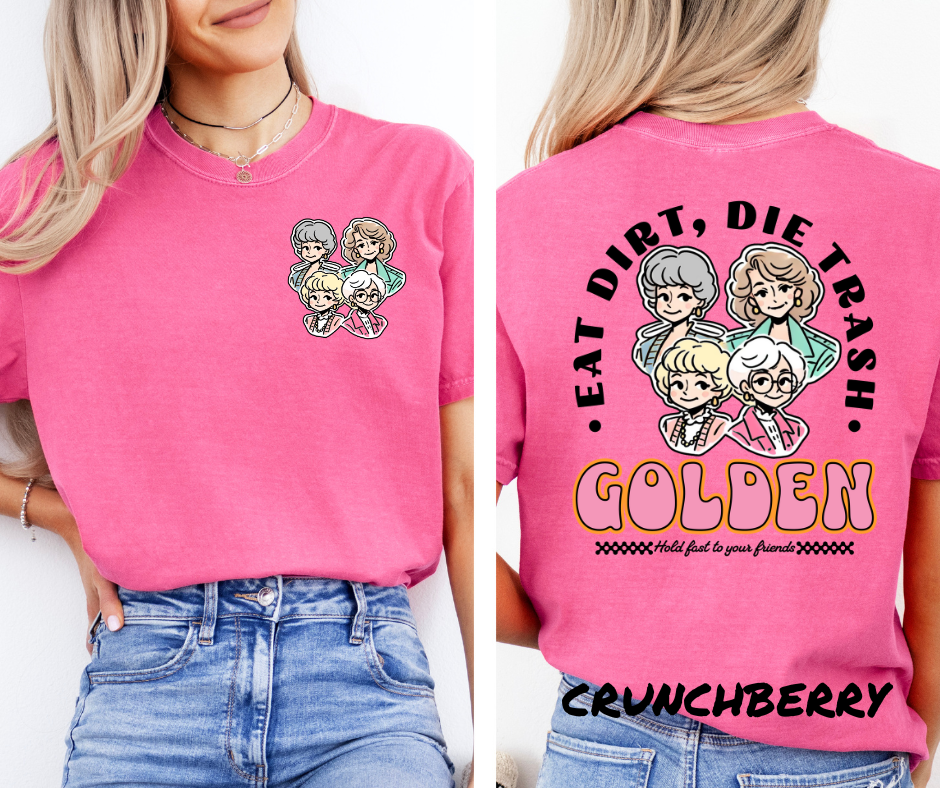 EAT DIRT, DIE TRASH GOLDEN GRAPHIC TEE