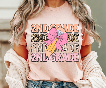 GRADE PENCIL BOW GRAPHIC TEE