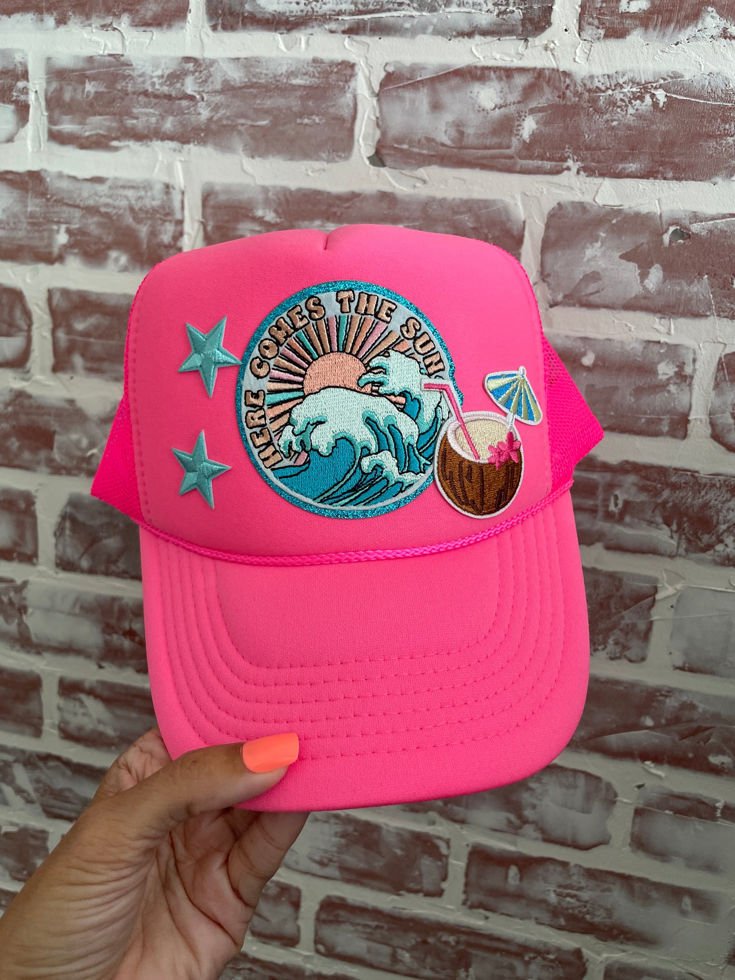 HERE COMES THE SUN PATCH HAT