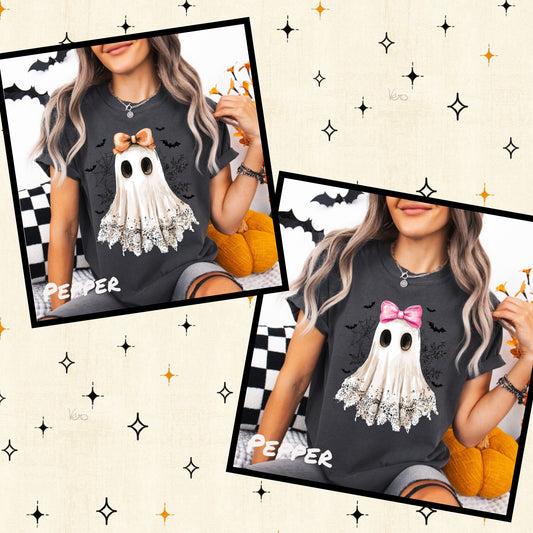 LACE GHOST GRAPHIC TEE