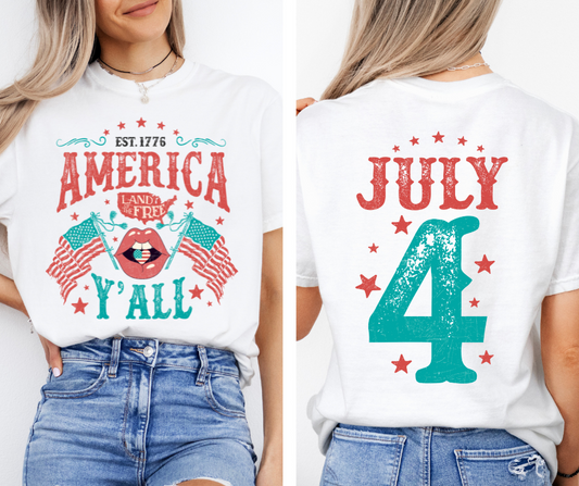 AMERICA Y'ALL GRAPHIC TEE