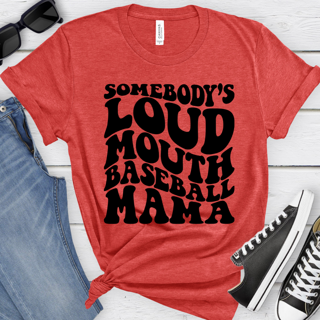 LOUD MOUTH BASEBALL MAMA GRAPHIC TEE