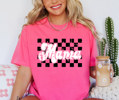 MAMA CHECKERED RETRO GRAPHIC TEE