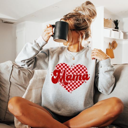 MAMA CHECKERED HEART