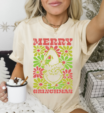 MERRY CHRISTMAS GRINCH BOHO FLORAL