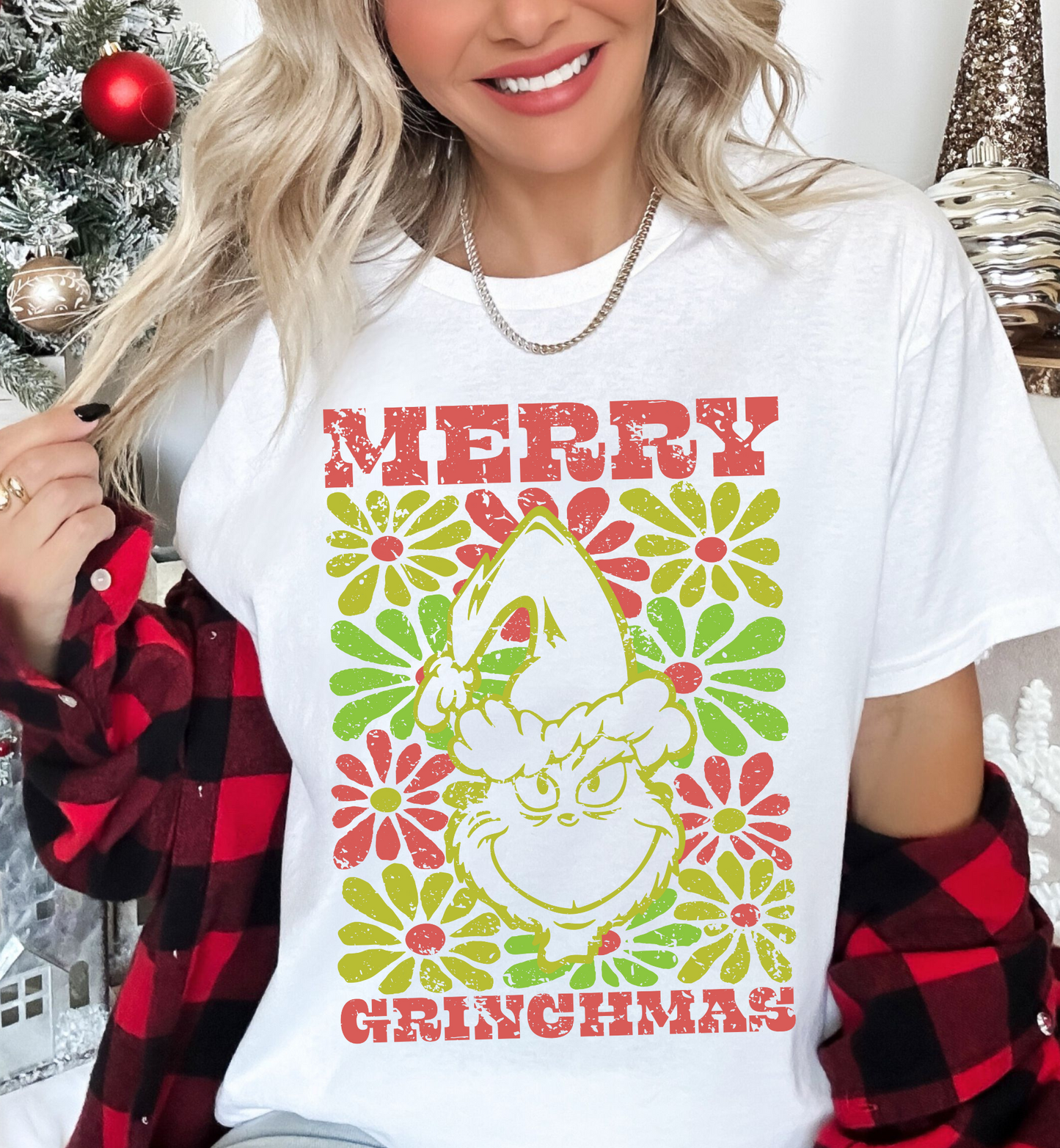 MERRY CHRISTMAS GRINCH BOHO FLORAL