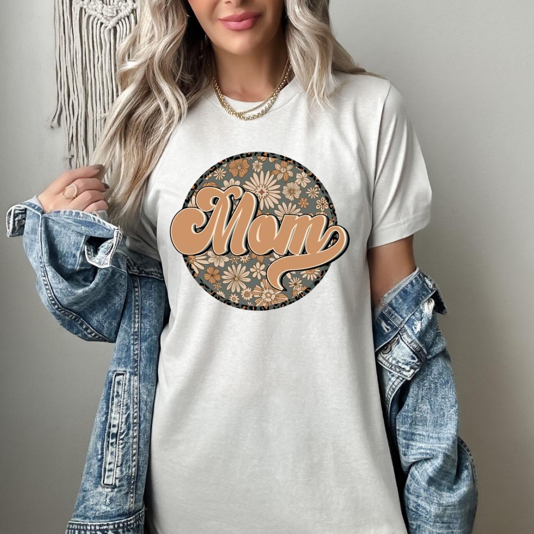 MOM FLORAL RETRO GRAPHIC TEE