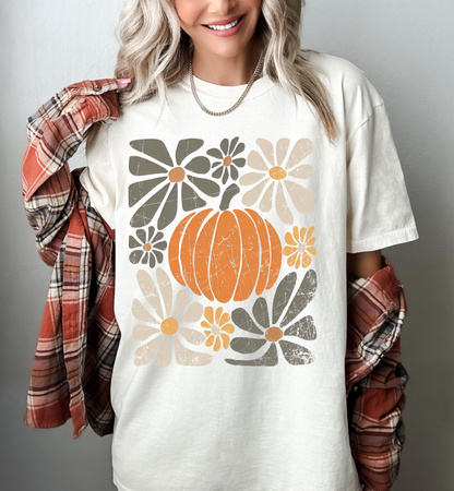 PUMPKIN BOHO FLORAL GRAPHIC TEE