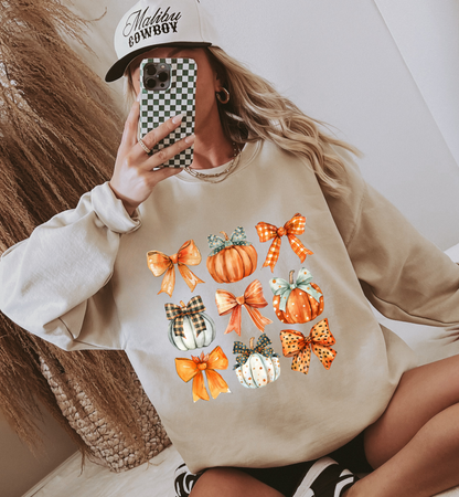 FALL PUMPKIN COQUETTE GRAPHIC TEE