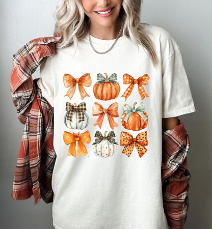 FALL PUMPKIN COQUETTE GRAPHIC TEE