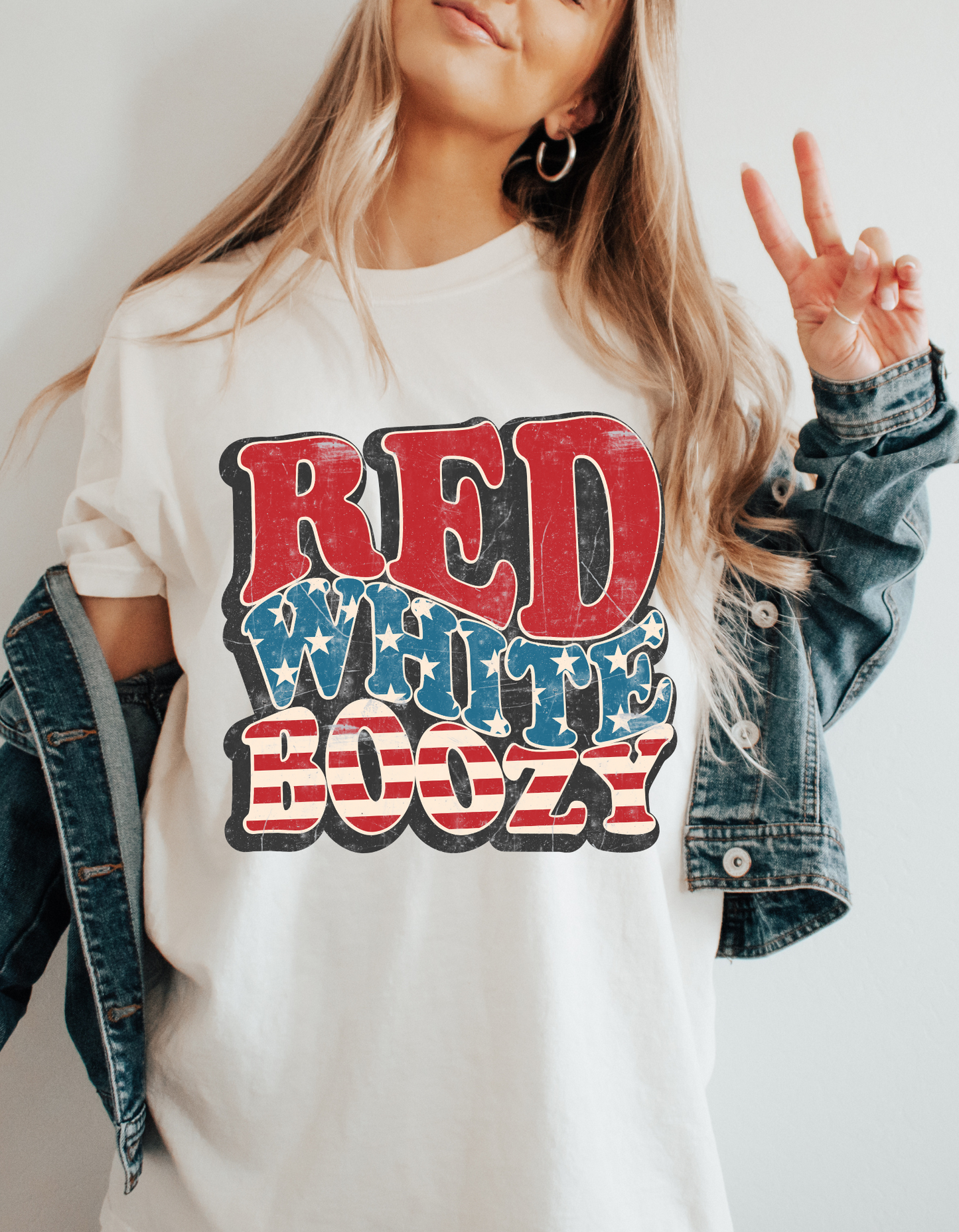 RED WHITE AND BOOZY GRAPHIC TEE