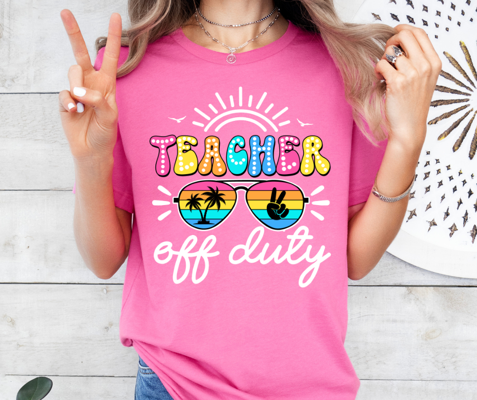 TEACHER OFF DUTY GRAPHIC TEE