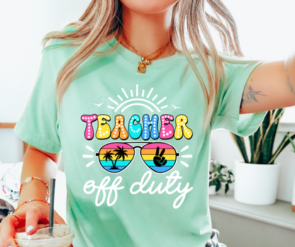 TEACHER OFF DUTY GRAPHIC TEE