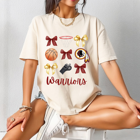 WARRIORS COQUETTE BASKETBALL TEE